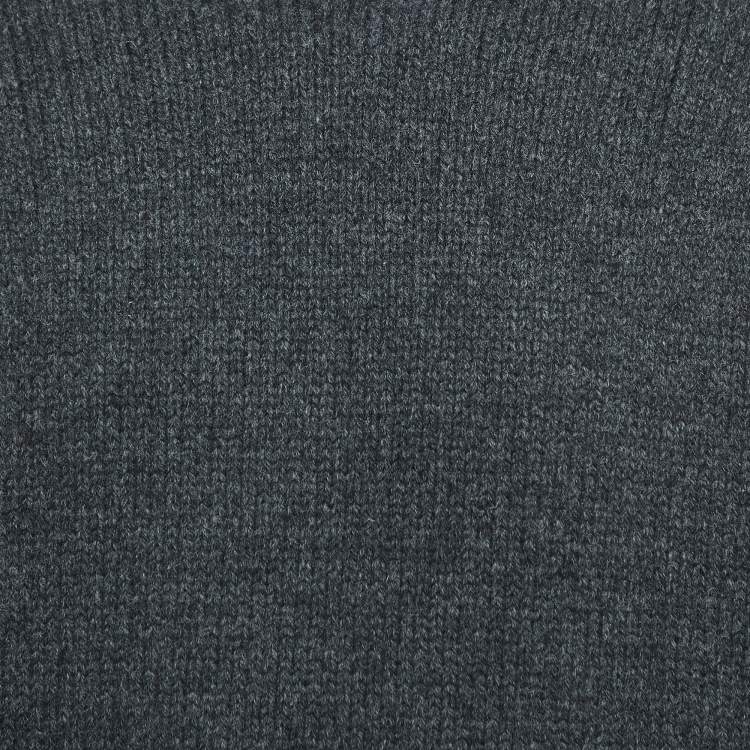 Pre Owned Prada Charcoal Grey Wool Turtleneck Sweater M