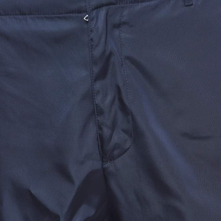Pre Owned Prada Navy Blue Re-Nylon Bermuda Shorts S