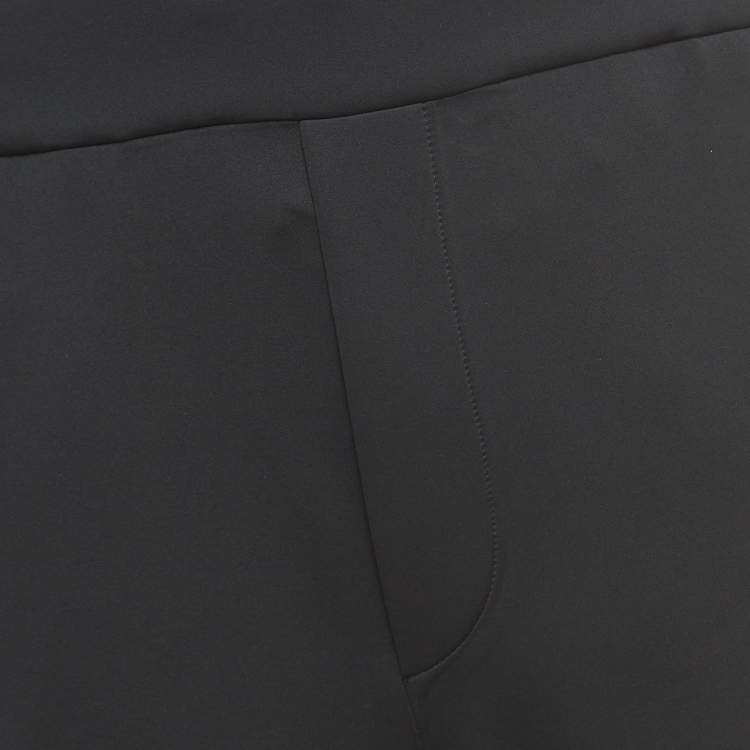 Pre Owned Prada Sport Black Logo Print Double Technical Jersey Joggers M