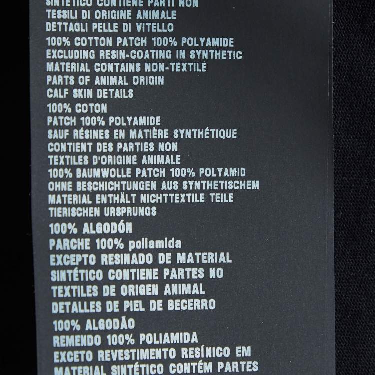 Pre Owned Prada Black Cotton Front Patch Pocket Detail T-Shirt L