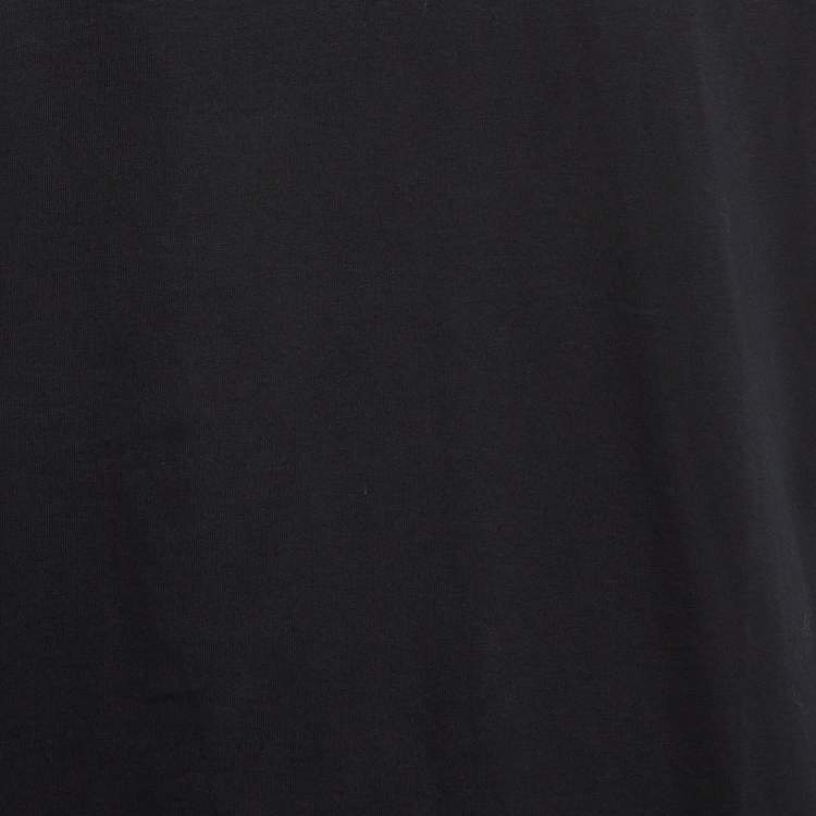 Pre Owned Prada Black Cotton Crew Neck T-Shirt L