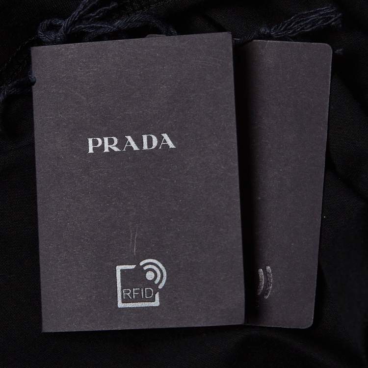 Pre Owned Prada Black Cotton Crew Neck T-Shirt L