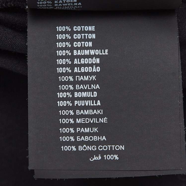 Pre Owned Prada Black Cotton Crew Neck T-Shirt L