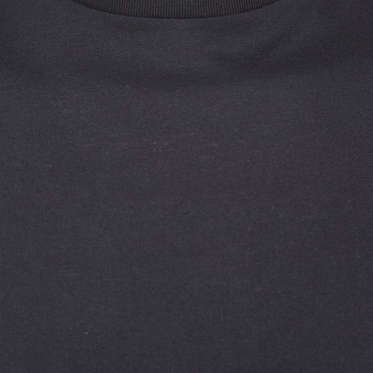 Pre Owned Prada Black Cotton Crew Neck T-Shirt L