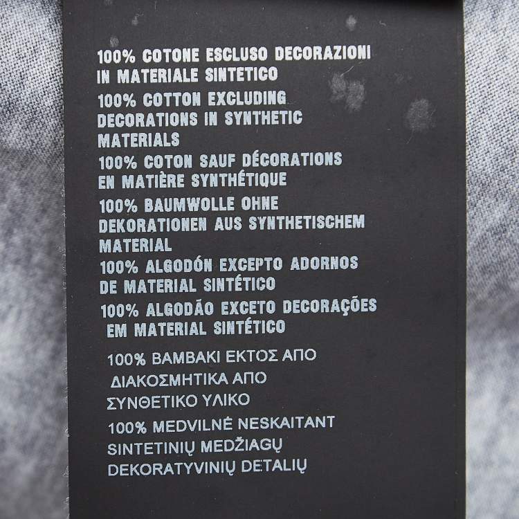 Pre Owned Prada Black Neon Monkey Print Jersey T-Shirt L