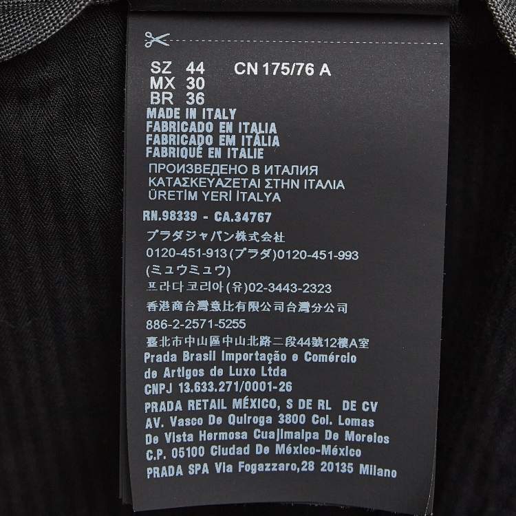 Pre Owned Prada Grey Wool Regular Trousers XS