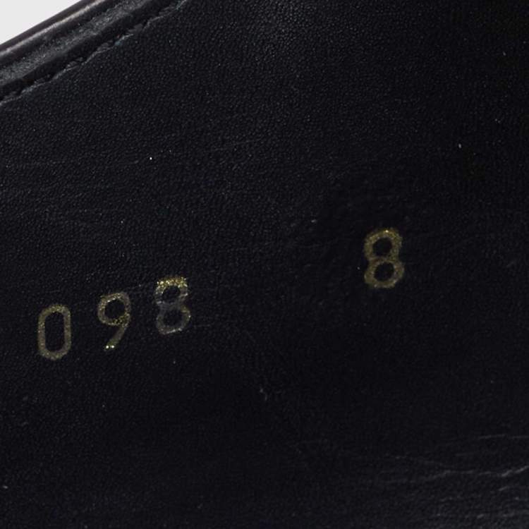 Pre Owned Prada Navy Blue Leather Lace Up Sneakers Size 42 