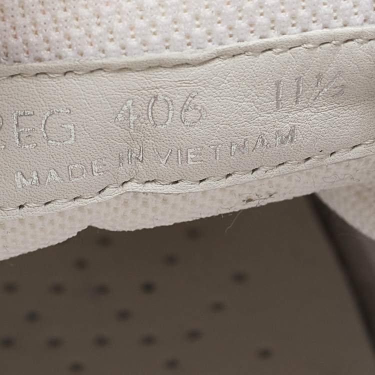Pre Owned Prada White Leather Prax 01 Low Top Sneakers Size 45.5