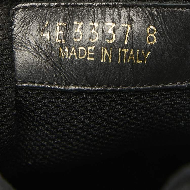 Pre Owned Prada Black Leather and Mesh Lace Up Sneakers Size 42