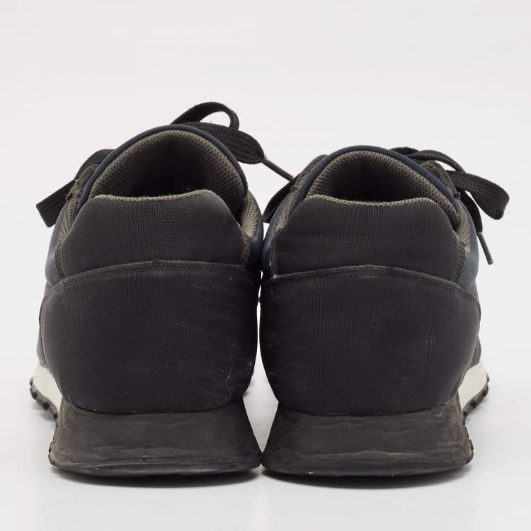 Pre Owned Prada Sport Black/Blue Canvas Low-Top Sneakers Size 46