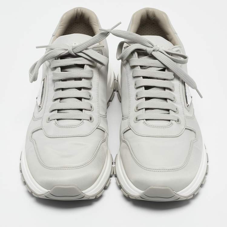 Pre Owned Prada Grey Re-Nylon Prax 01 Sneakers Size 42