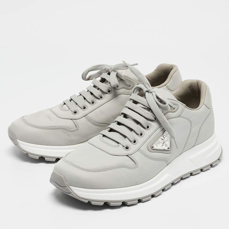 Pre Owned Prada Grey Re-Nylon Prax 01 Sneakers Size 42