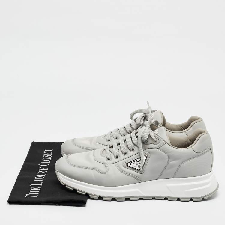 Pre Owned Prada Grey Re-Nylon Prax 01 Sneakers Size 42