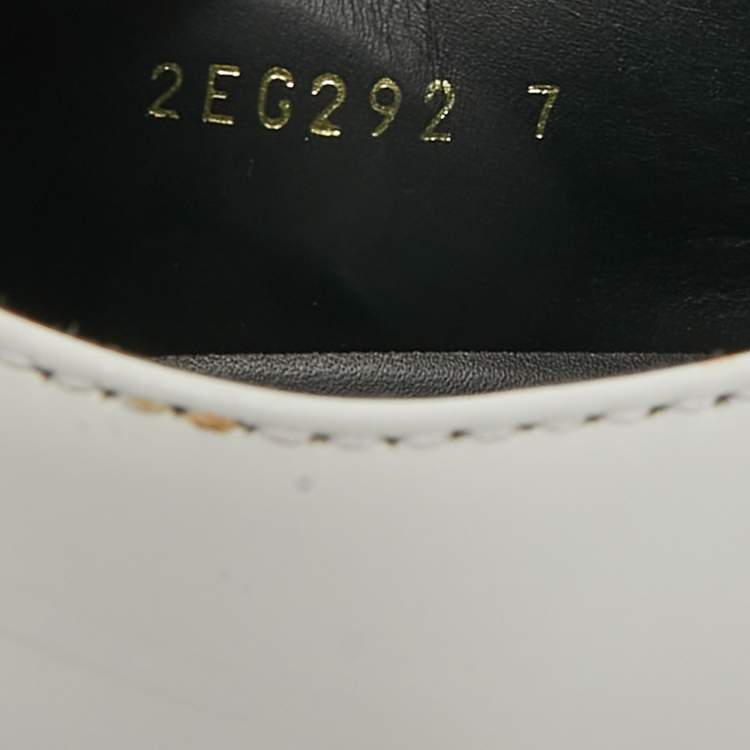Pre Owned Prada White Brushed Leather Tyre Sole Derby Size 41