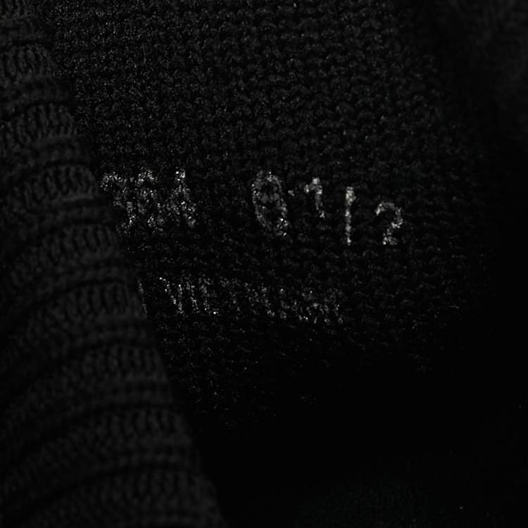 Pre Owned Prada Black Knit Fabric Slip On Sneakers Size 40.5