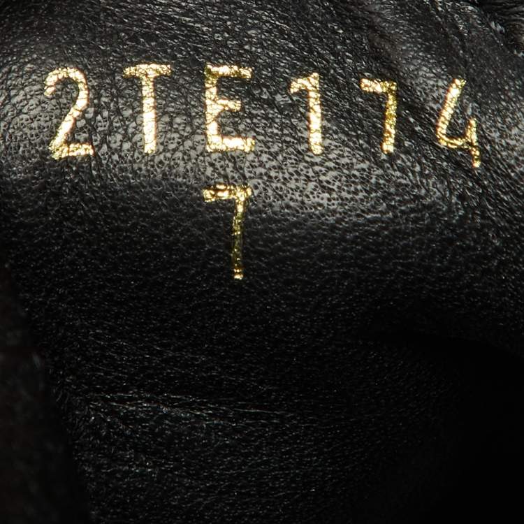 Pre Owned Prada Black Brushed Leather Monolith Platform Chelsea Boots Size 41