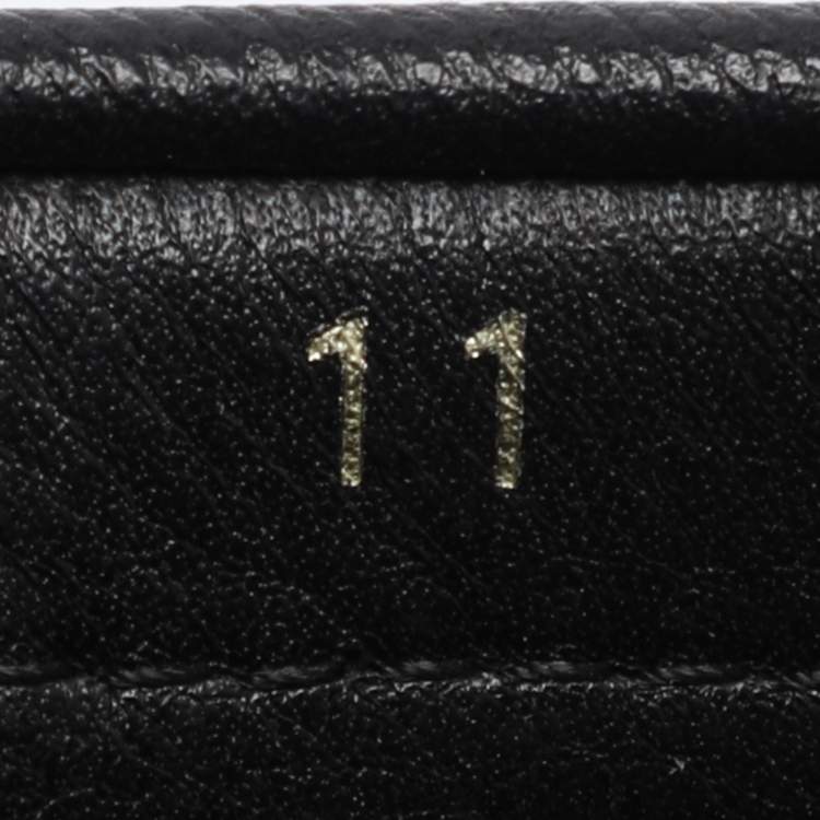 Pre Owned Prada Black Patent Leather Loafers Size 45