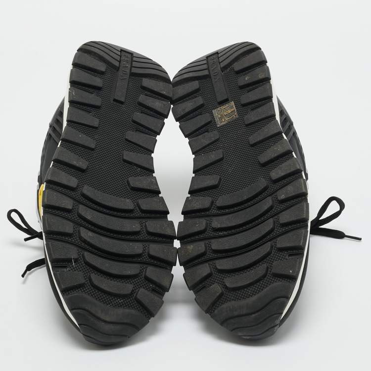 Pre Owned Prada Black Nylon and Rubber Prax 01 Lace Up Sneakers Size 42