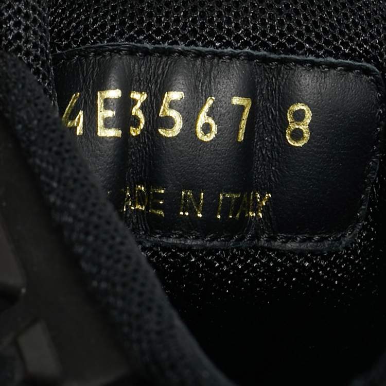 Pre Owned Prada Black Nylon and Rubber Prax 01 Lace Up Sneakers Size 42