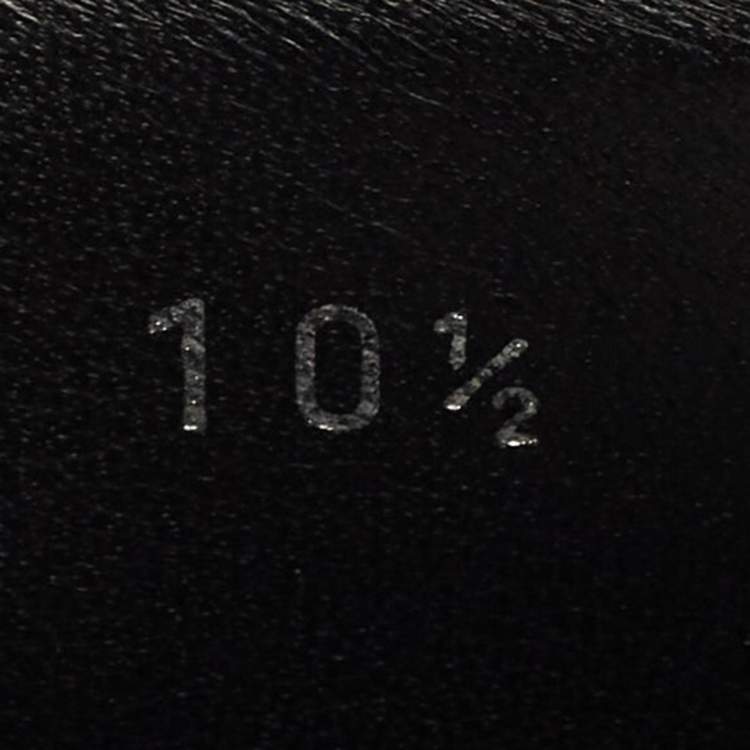 Pre Owned Prada Black Brushed Leather Slip On Platform Loafers Size 44.5