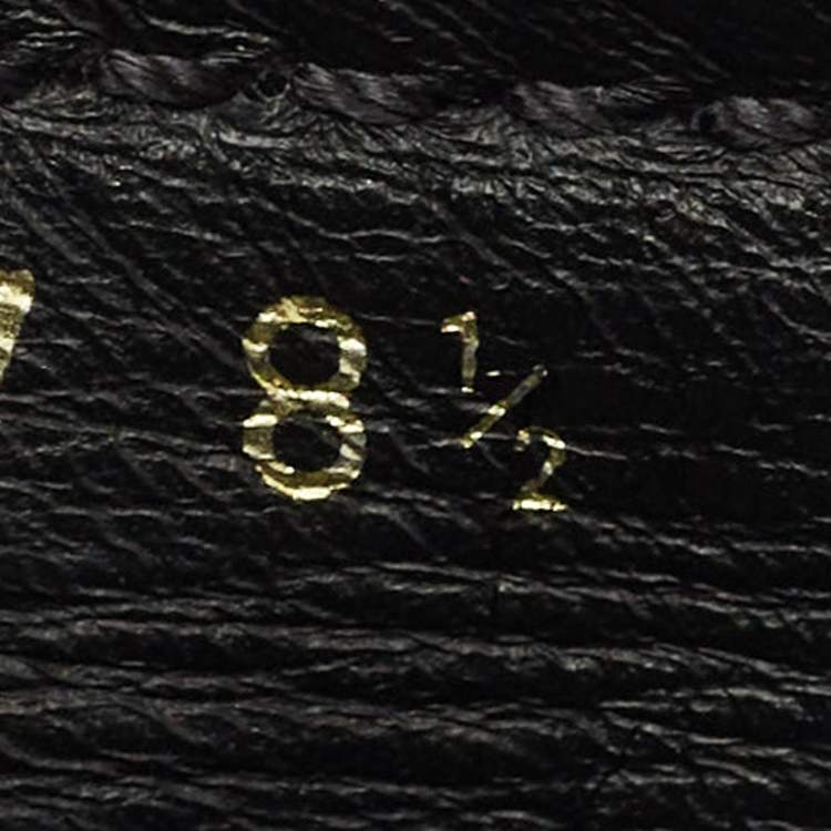 Pre Owned Prada Black Leather Penny Loafers Size 42.5