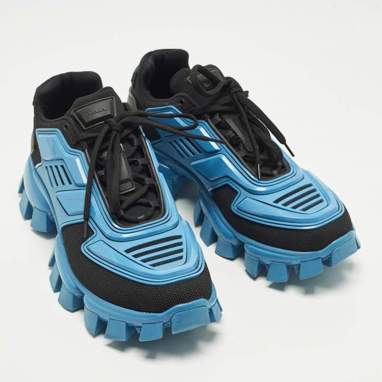 Pre Owned حذاء رياضي برادا كلاودبست ثاندر قماش محبوك رمادي ومطاط مقاس 42.5