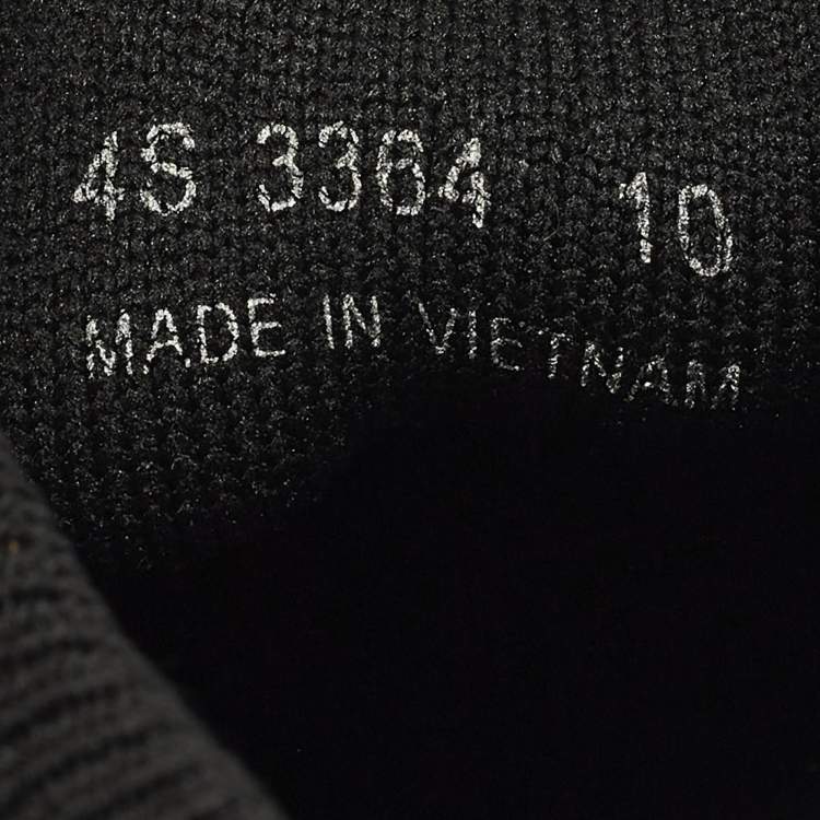 Pre Owned Prada Size 44 Black Knit Fabric Slip On Sneakers