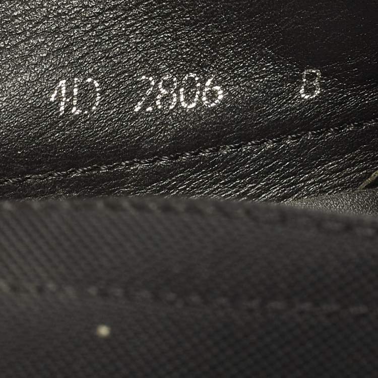 Pre Owned Prada Size 42 Black Canvas and Leather Slip On Sneakers