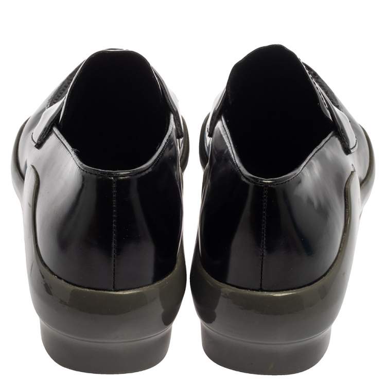 مملوكة مسبقًا Prada Black Leather Slip On Loafers  Size 38