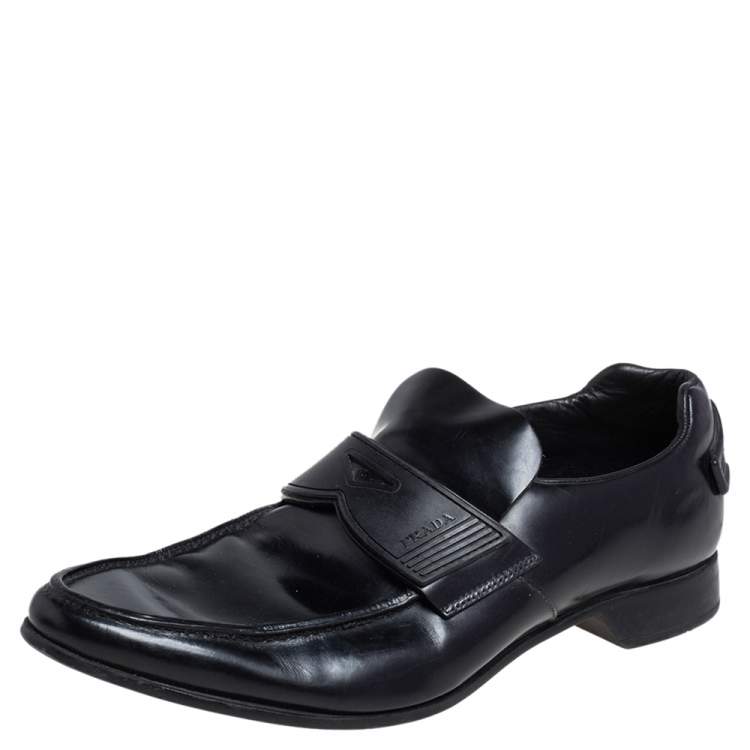 Fondsen Aquarium Verlammen Prada Black Patent Leather Penny Loafers Size 40.5 Prada | TLC