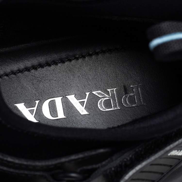 Pre Owned Prada Black Nylon Slip On Velcro Sneakers Size 40