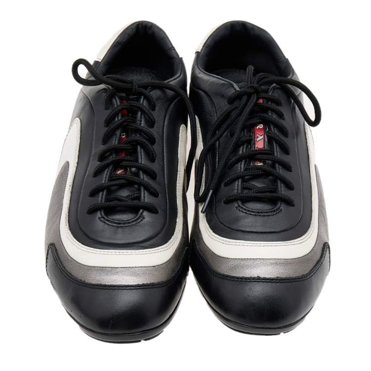Pre Owned Prada Sport Multicolor Leather Low Top Sneakers Size 42
