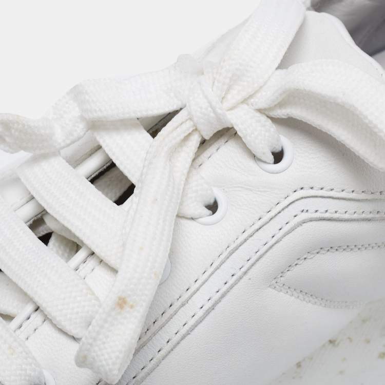 Pre Owned Prada White Leather Low Top Sneakers Size 43