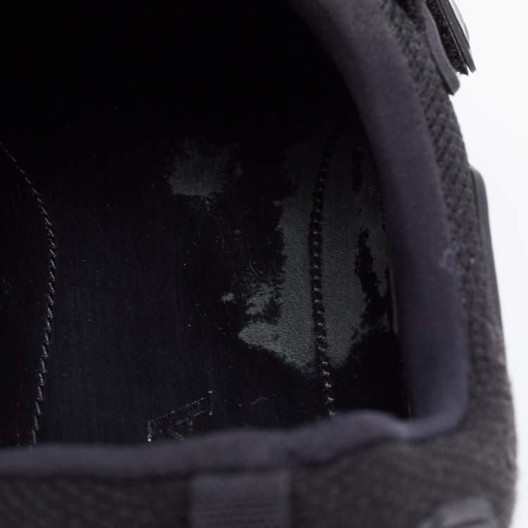Pre Owned Prada Black Knit Fabric And Rubber Cloudbust Sneakers Size 41.5