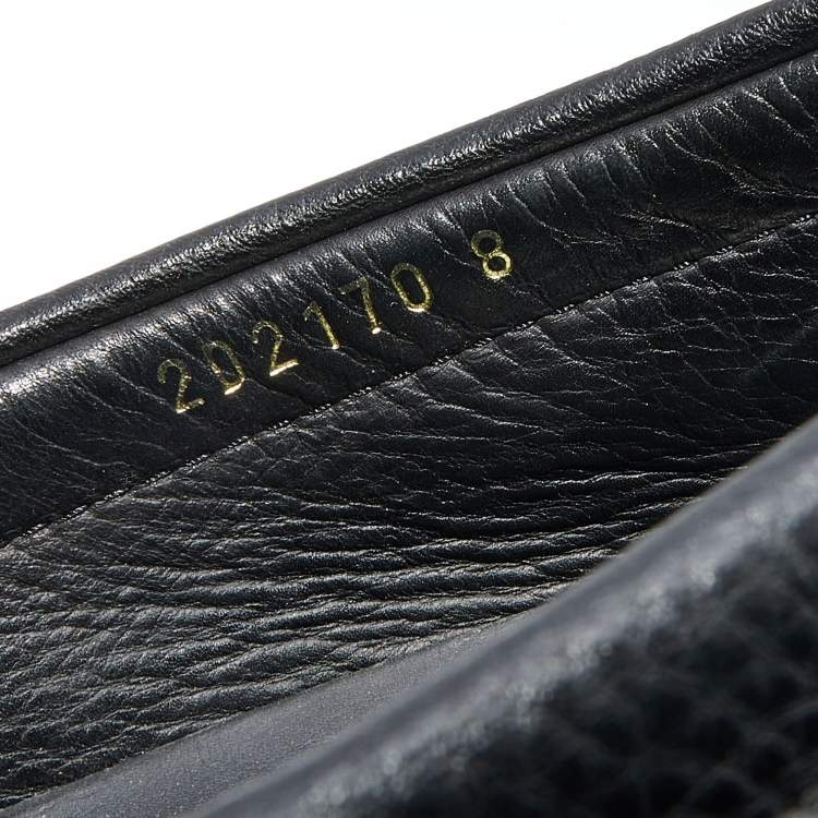 Pre Owned Prada Black Leather Slip On Loafers Size 42