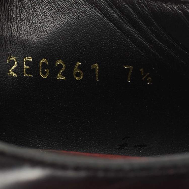 Pre Owned Prada Two Tone Leather Lace Up Oxford Size 41.5 