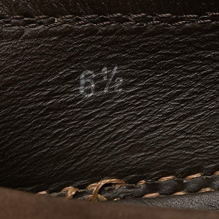 مملوكة مسبقًا Tod's Brown Nubuck Leather Slip On Loafers Size 40.5