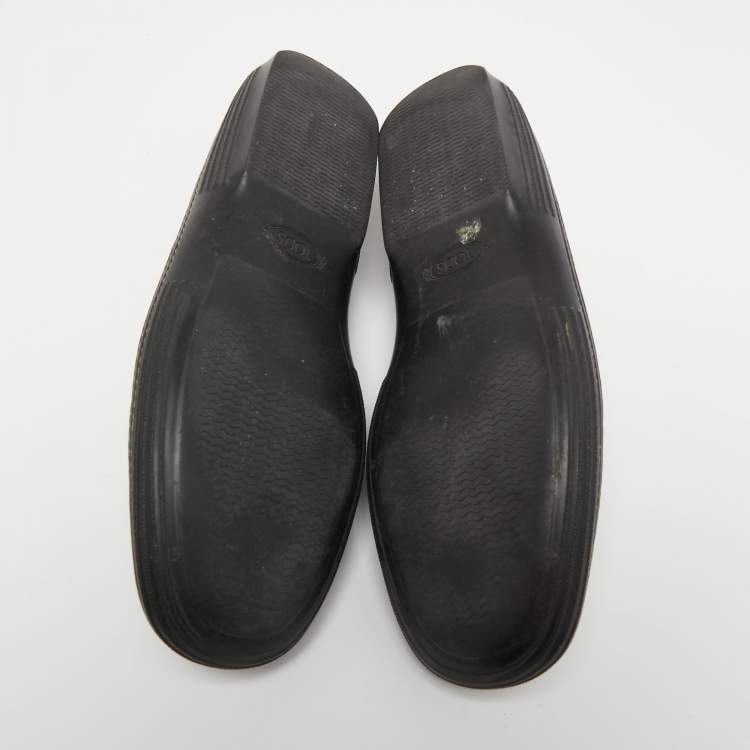 مملوكة مسبقًا Tod's Brown Nubuck Leather Slip On Loafers Size 40.5