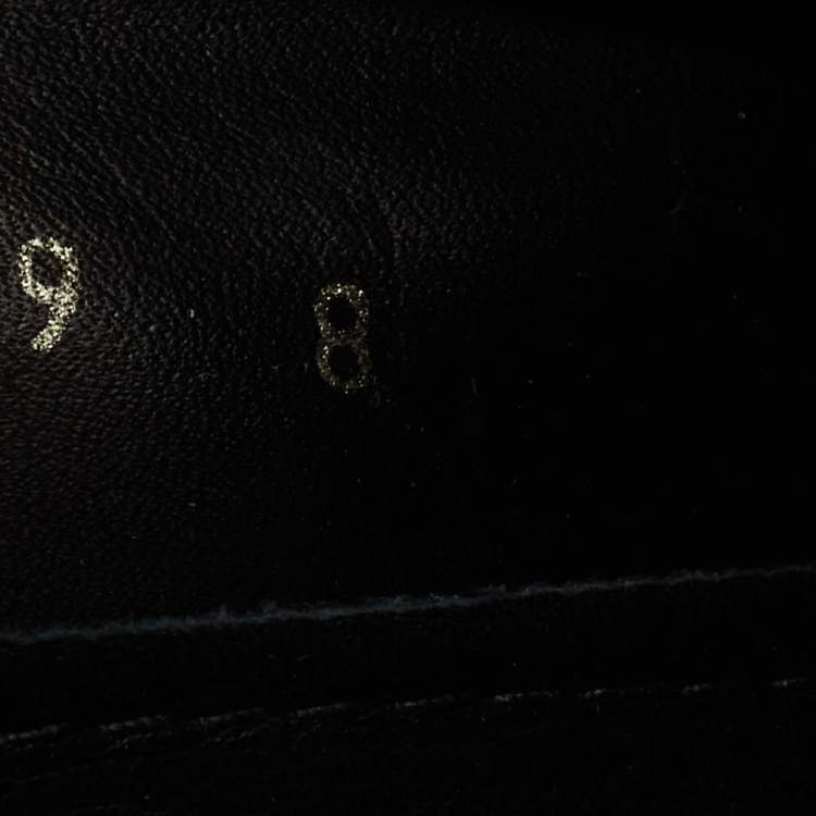 Pre Owned Prada Black Leather Low Top Sneakers Size 42