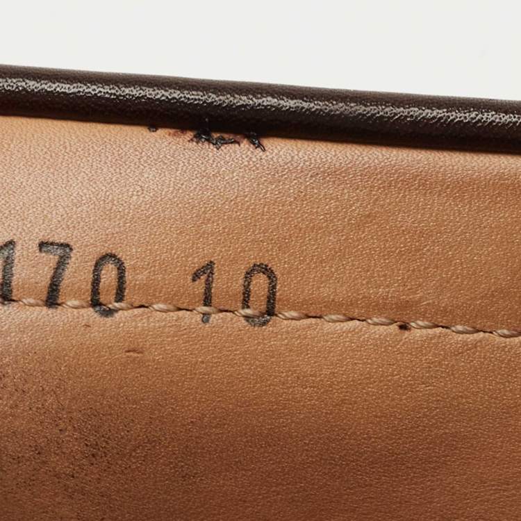 مملوكة مسبقًا Prada Brown Leather Slip On Loafers Size 44
