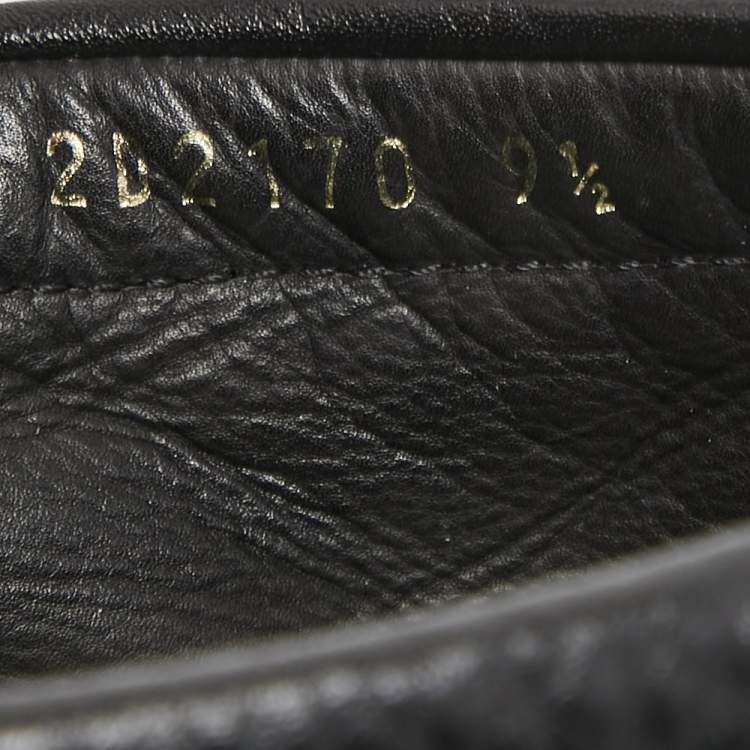 مملوكة مسبقًا Prada Black Leather Slip On Loafers Size 43.5