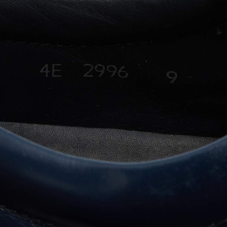Pre Owned Prada Sport Blue Leather Low Top Sneakers Size 43
