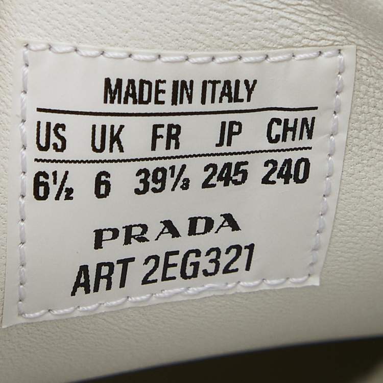 Pre Owned Prada x Adidas White/Silver Leather Superstar Low Top Sneakers Size 39 1/3