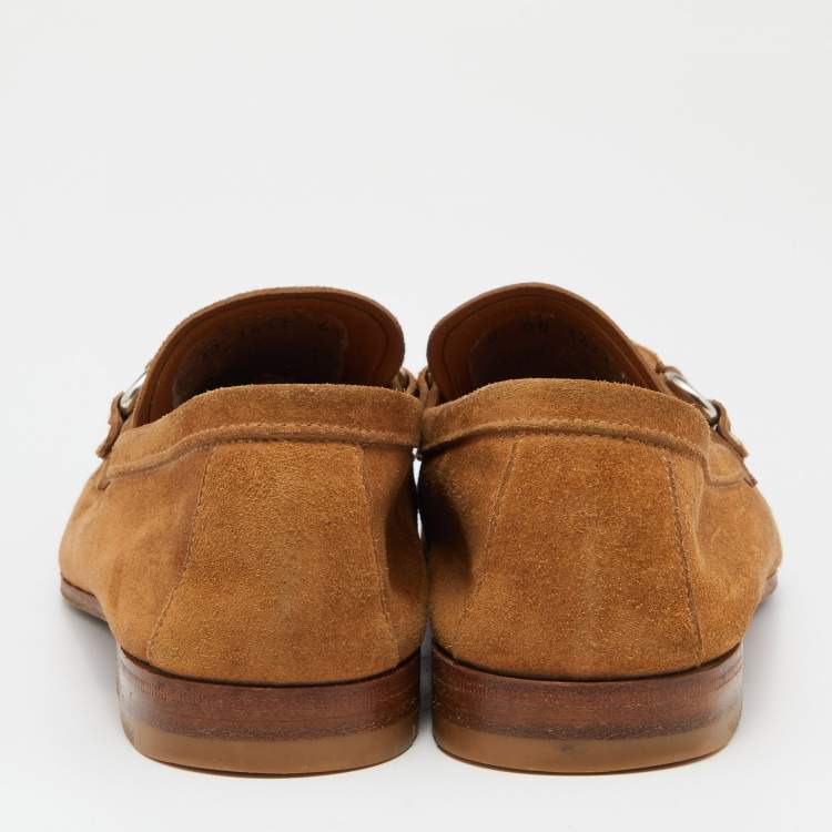 مملوكة مسبقًا Prada Brown Suede Slip On Loafers Size 40.5