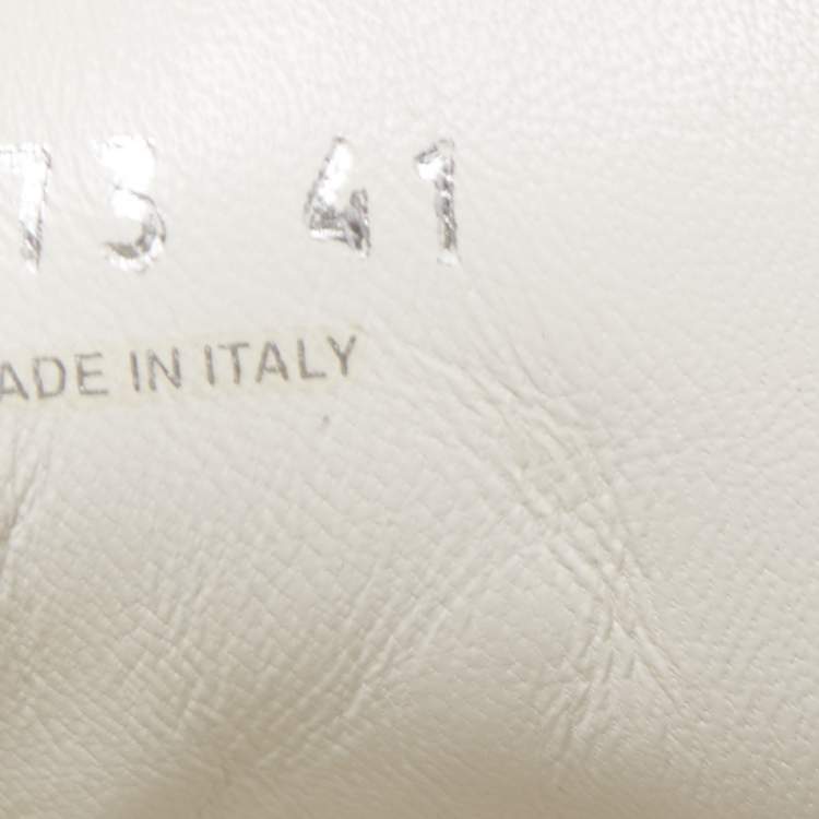 Pre Owned Prada White Leather Low Top Sneakers Size 41