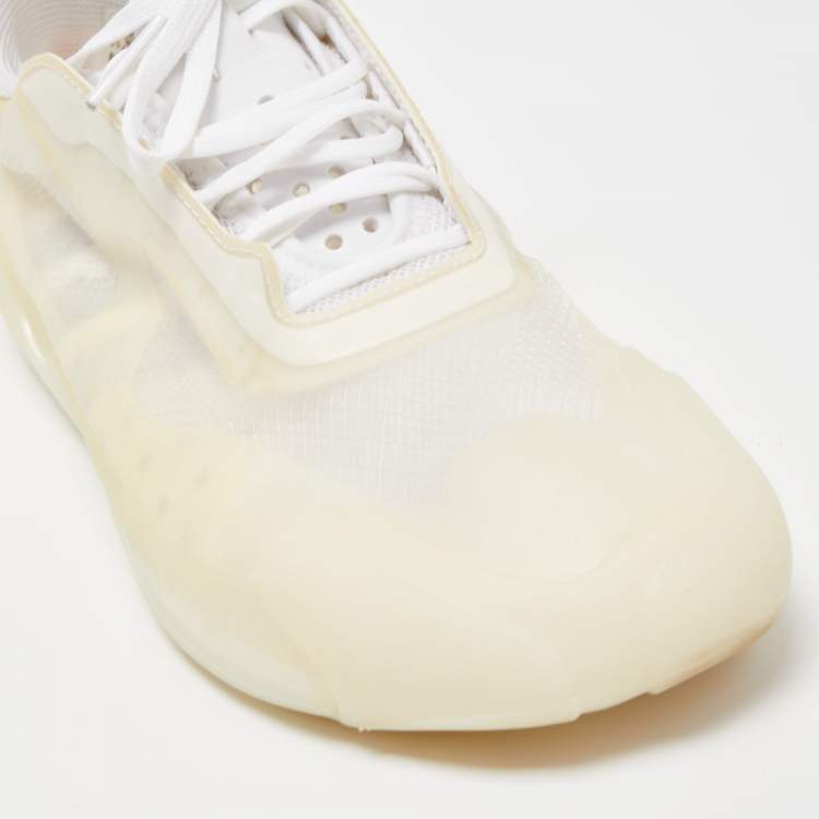 Pre Owned Prada x Adidas White Mesh Luna Rossa Sneakers Size 45 1/3