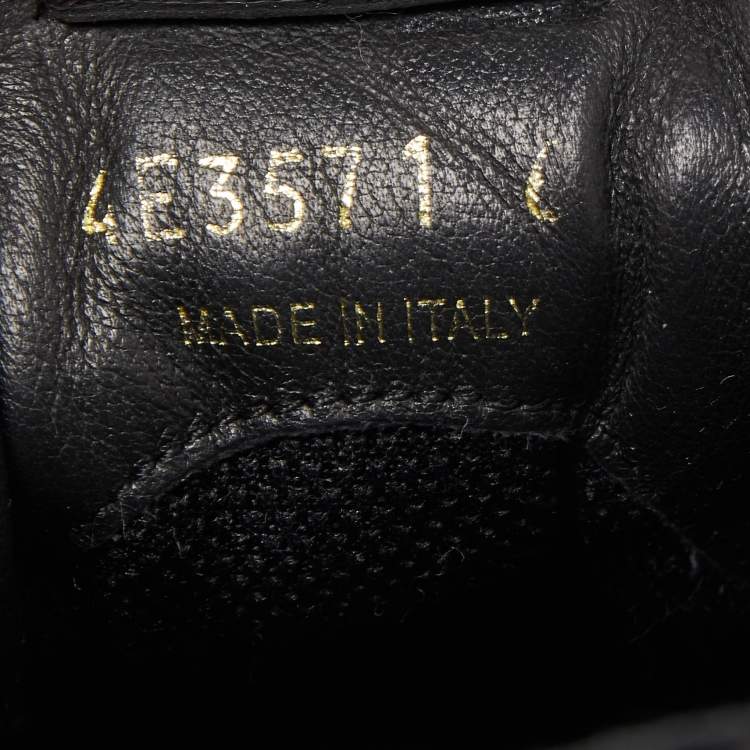 Pre Owned Prada Black Leather and Mesh Prax 01 Sneakers Size 40