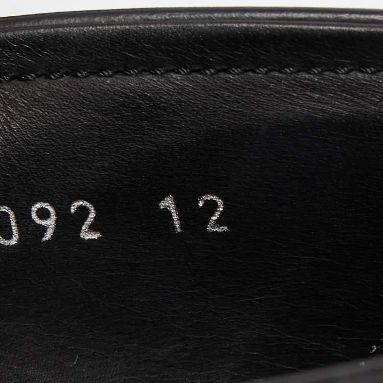 مملوكة مسبقًا Prada Black Leather Dress Loafers Size 46