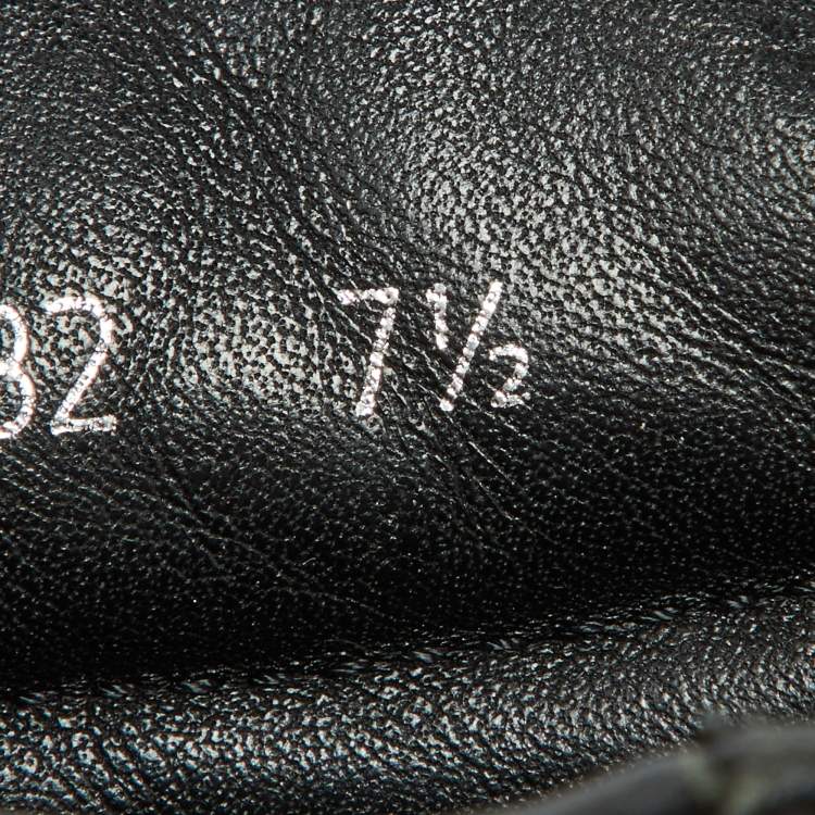 Pre Owned Prada Black Leather and Canvas High Top Sneakers Size 41