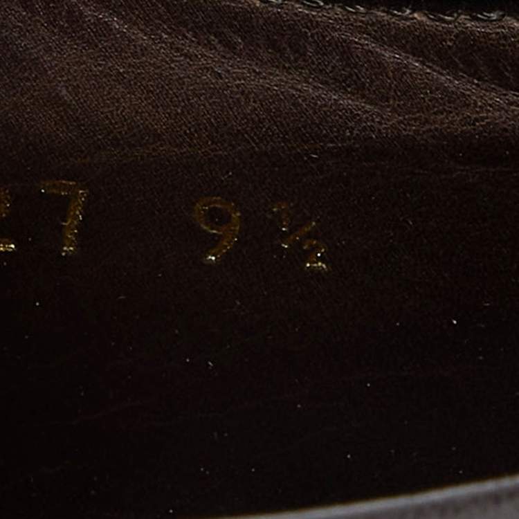 Pre Owned Prada Brown Leather Lace Up Oxfords Size 43.5 